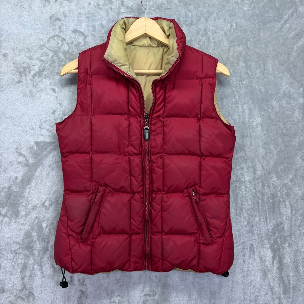 Silver Rider Women's Red Quilted Down‎ Blend Puffer Vest Size Large Winter